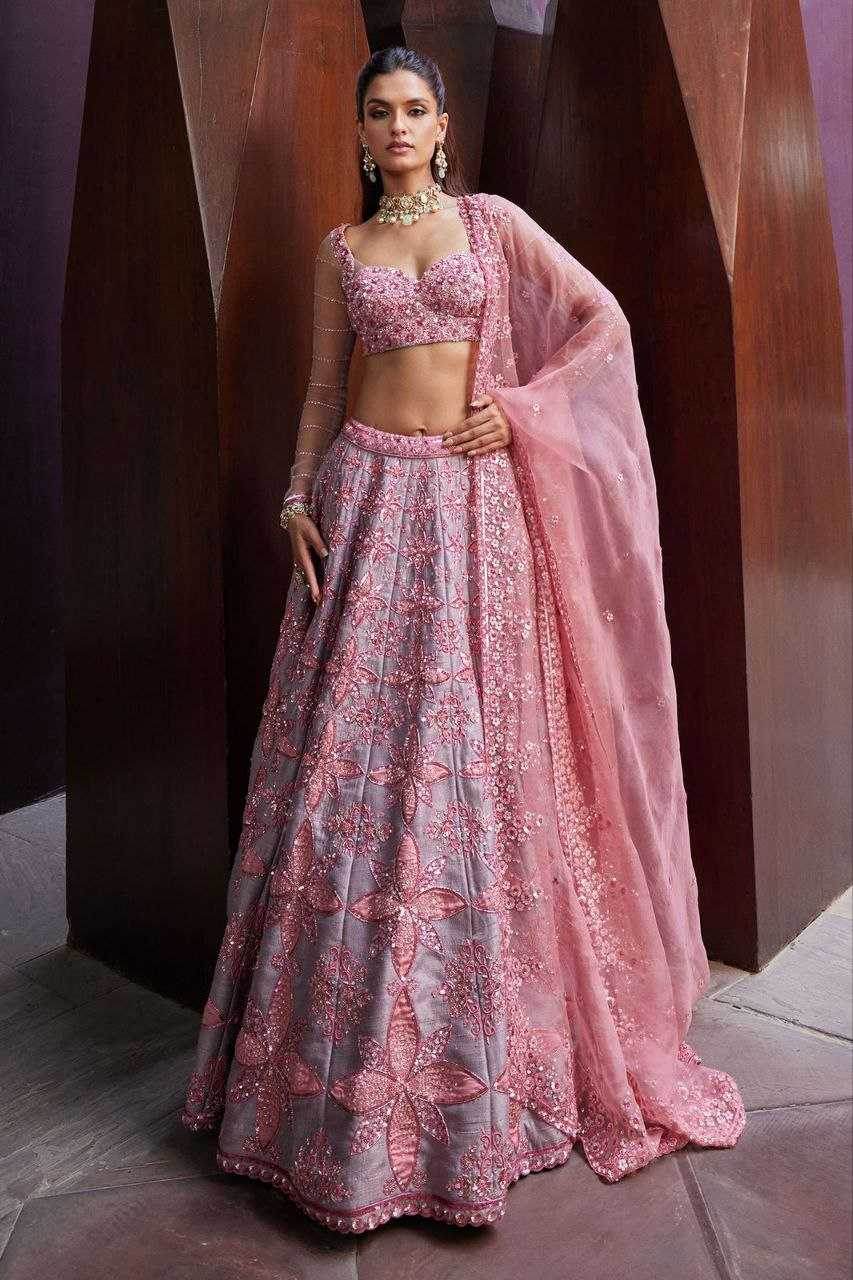 Silk Designer Traditional Embroidered Lehenga - MYLUXURY LANE ENTERPRISE